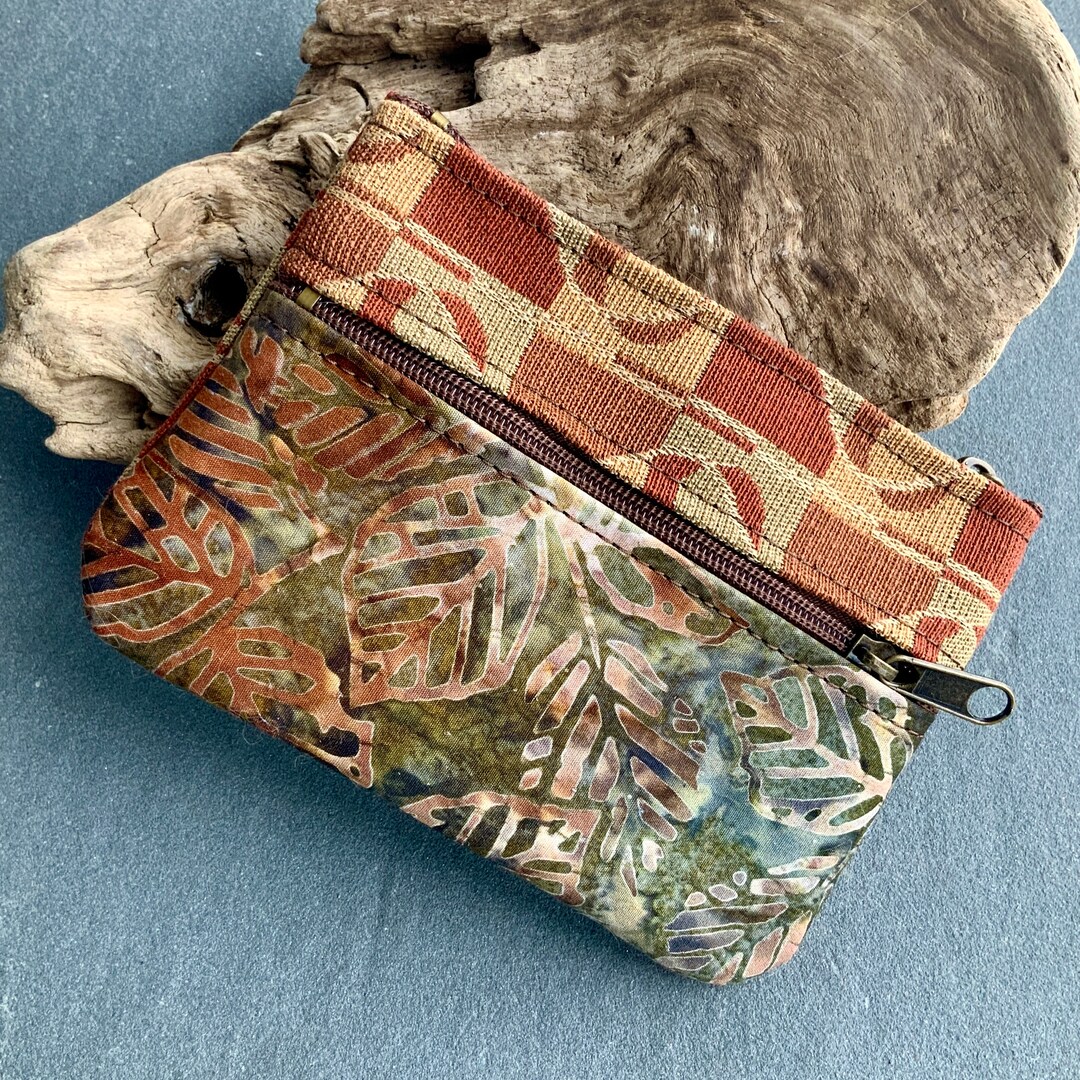 Vegan Zipper Wallet Credit Card Case Coin Purse Earpods Case Etsy