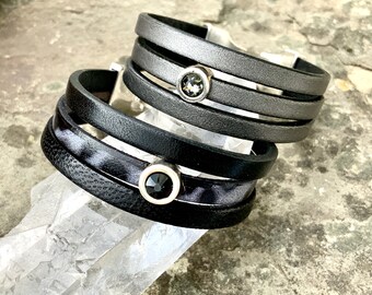 Fearlessly layered black bracelet online