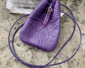 Polar Bear Crystal Bag Leather Medicine Pouch Amulet Shaman 