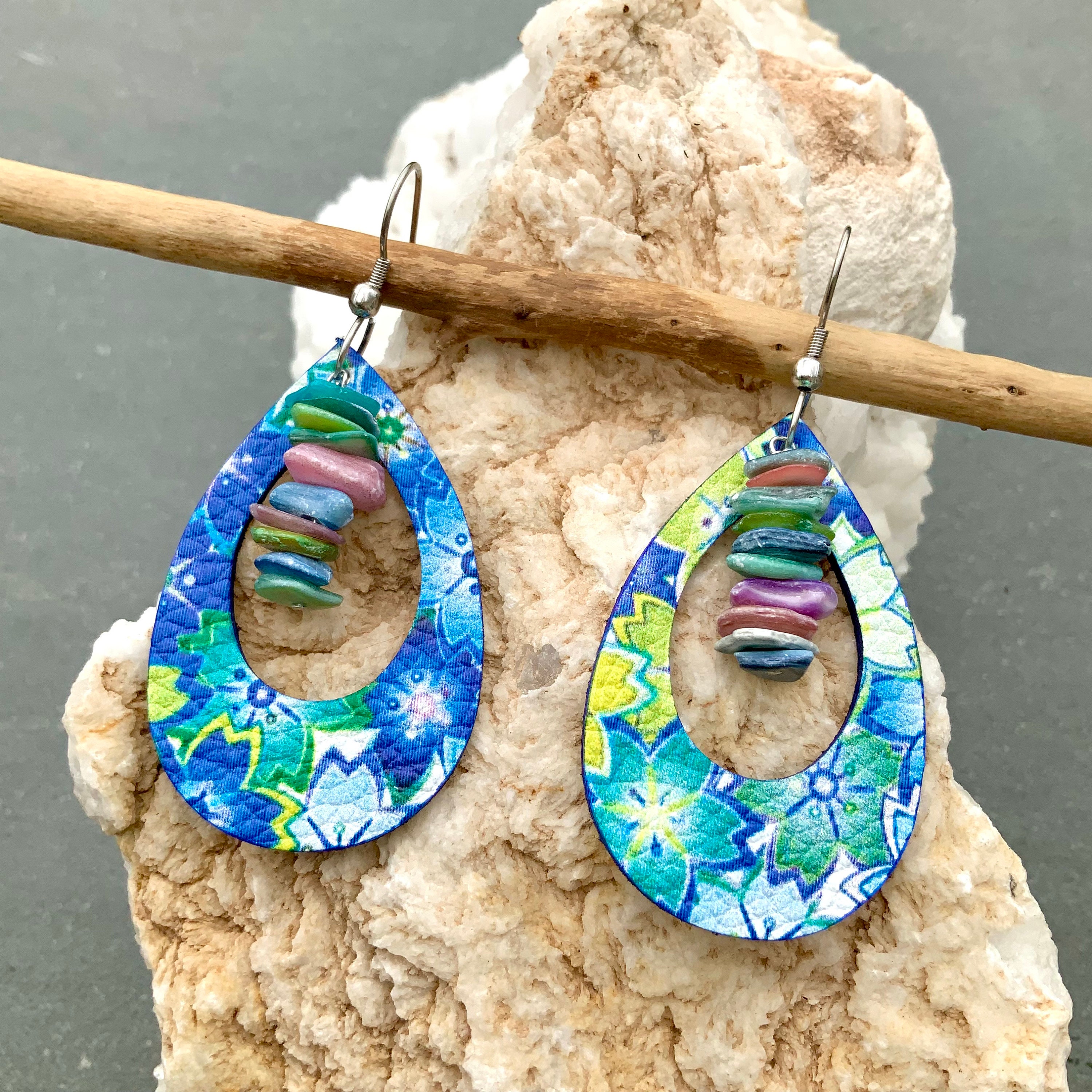 Boucles D'oreilles Pendante Coquillage Etoile De Mer Arélina