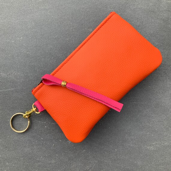 Designer Leather Wallet Clutch Glasses Case Key Case Gemstone Agate Accent Slim Zipper Wallet Minimalist Wallet Purse Organizer Gift for Her Etsy Ireland