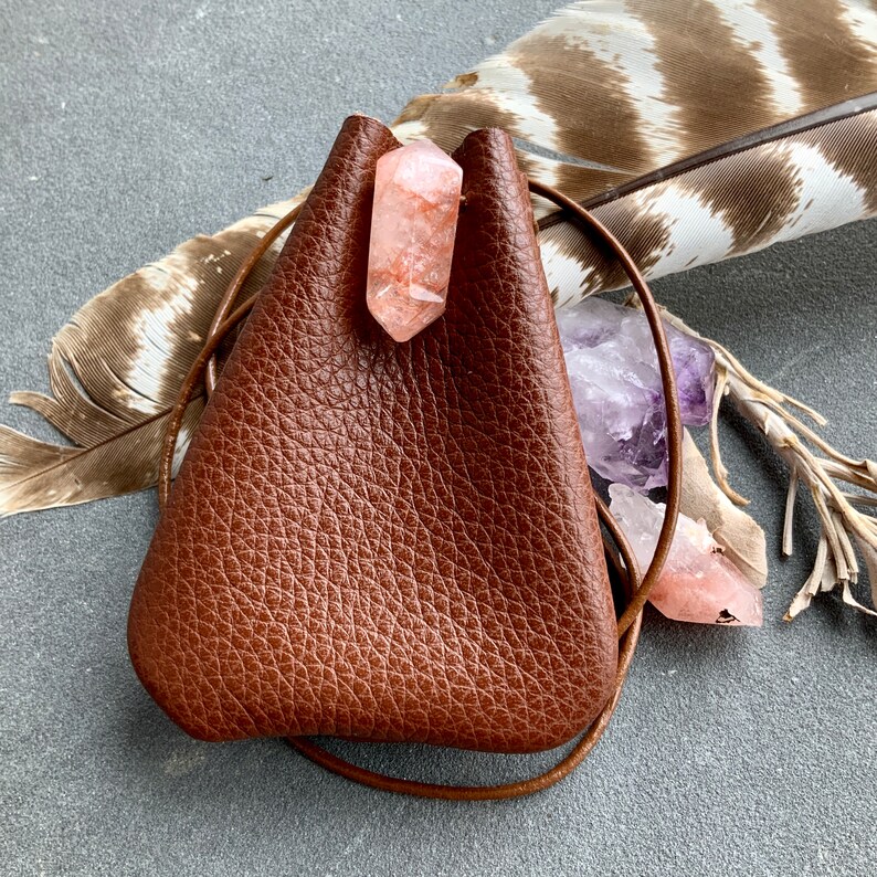 Leather Medicine Bag Medicine Pouch Amulet Crystal Bag Shaman Etsy