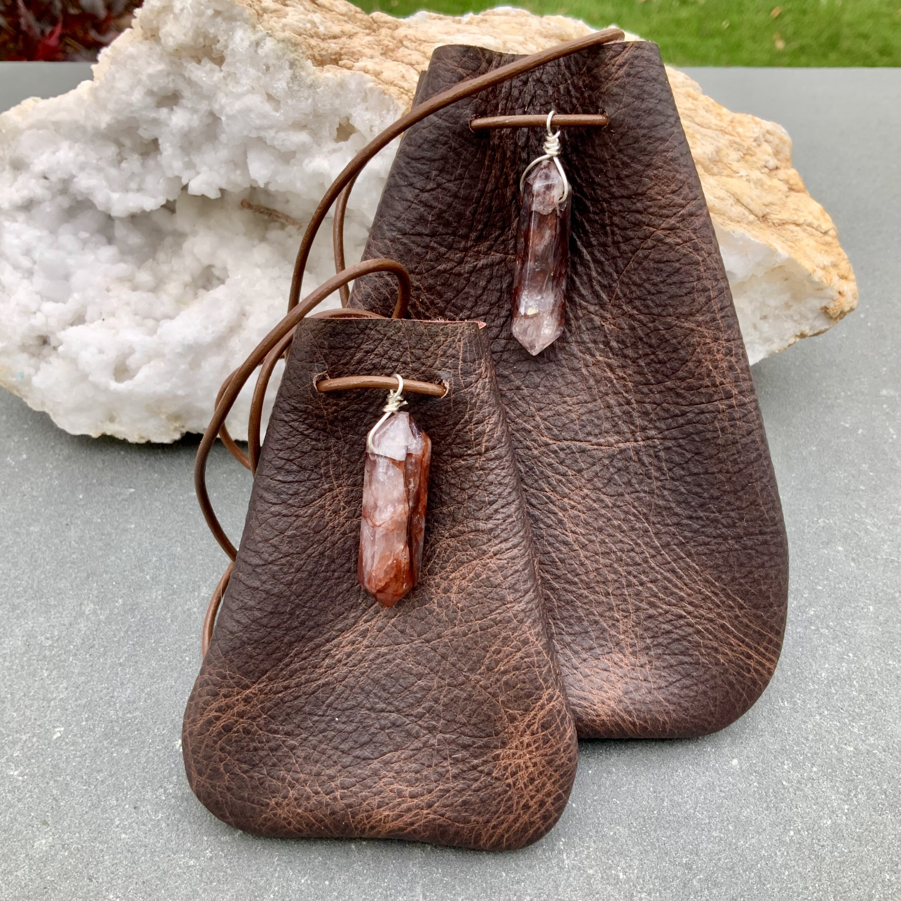 Suede Medicine Bag and Crystal Pouch – Spiritual Boho