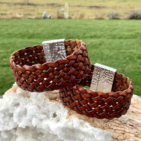 Fashion Leather Wrap Bracelet - Braided Wristband Cuff Bangle For Men & Women