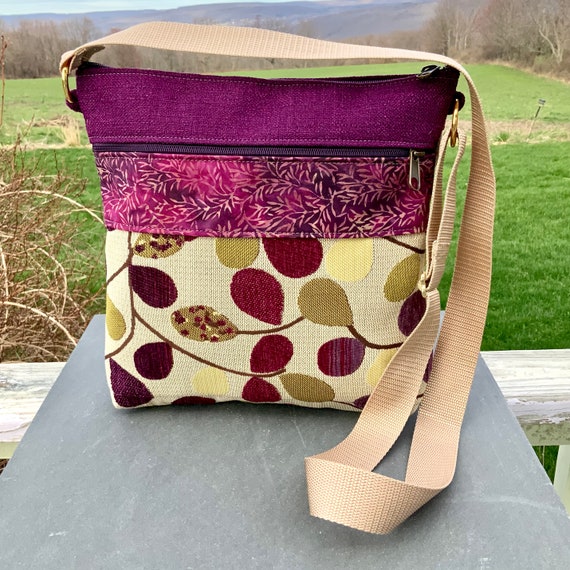 Large Fabric Crossbody Summer Shoulder Bag Fuchsia Super Quality Upholstery Tapestry Organizer Bag Wide Adjustable Strap Everyday Travel Etsy Canada