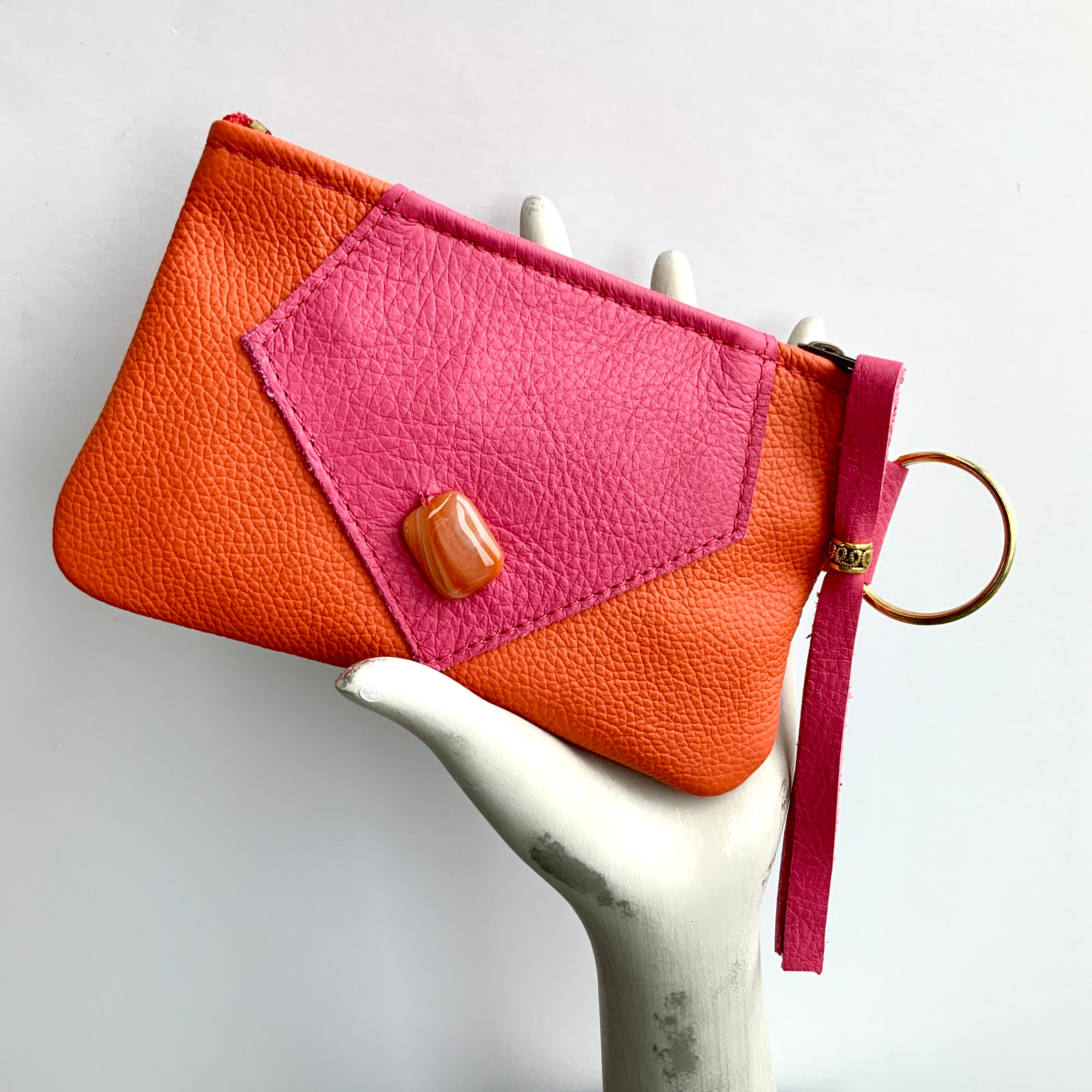 Designer Leather Wallet Clutch Key Case EarPods Case Gemstone Etsy