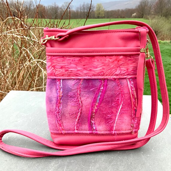 hot pink shoulder bag