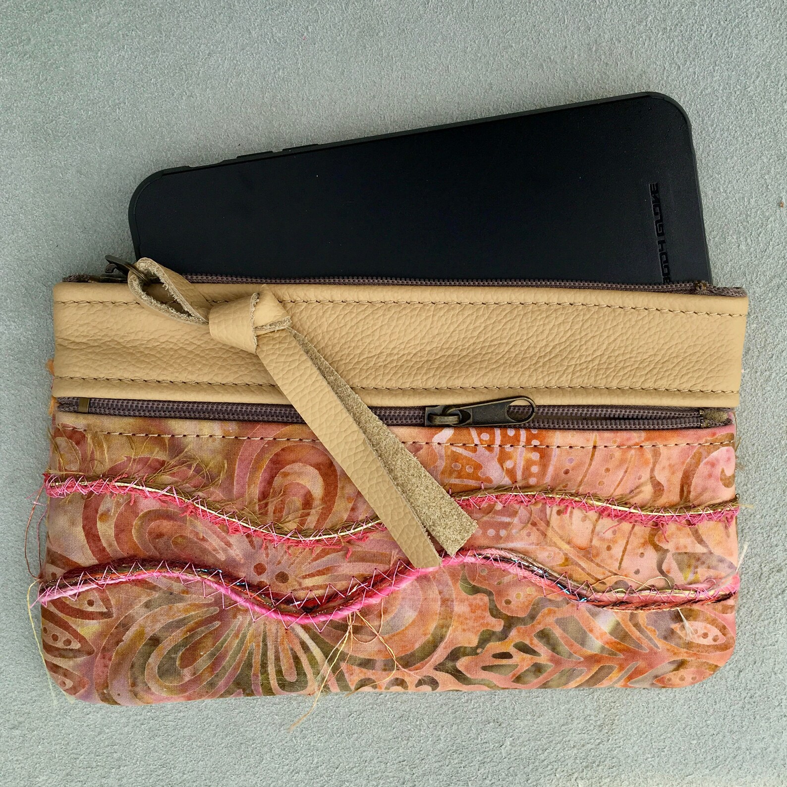 Italian Leather Wallet Clutch Phone Case Accessories Bag Tiny Etsy