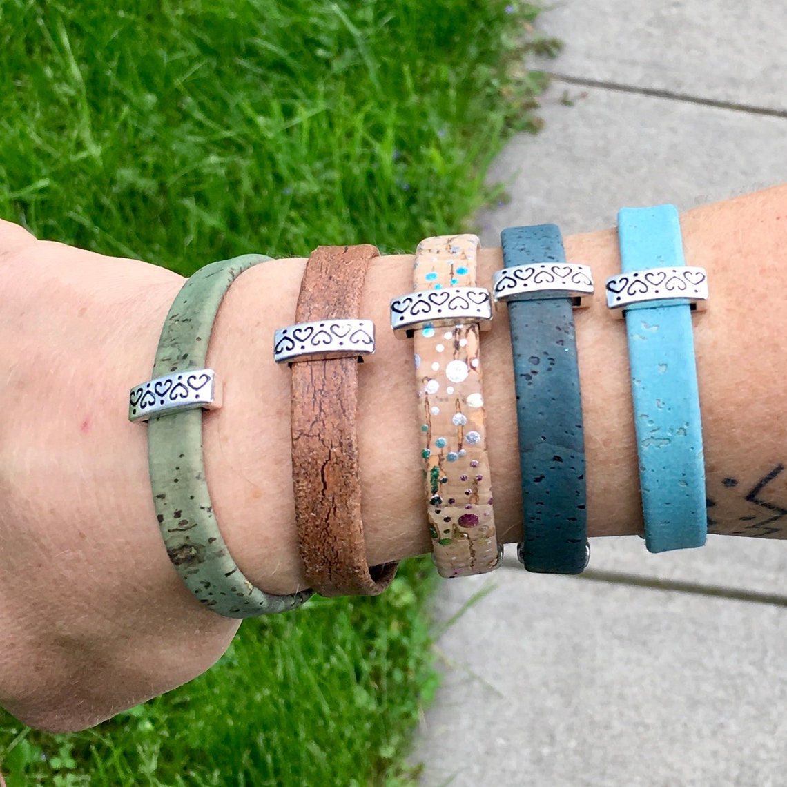 Cork Bracelet Vegan Leather Bracelet Sustainably Harvested Etsy