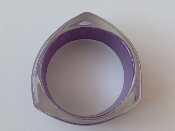 Lovely Lilac Triangular Perspex Bangle - image 4