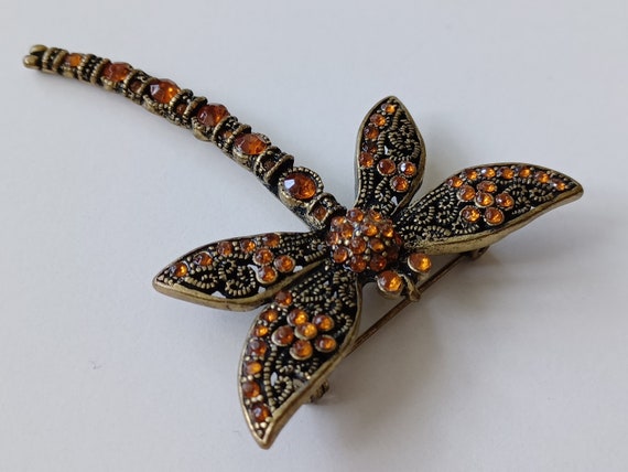 Beautiful Sparkling Dragonfly Pin Brooch - image 5