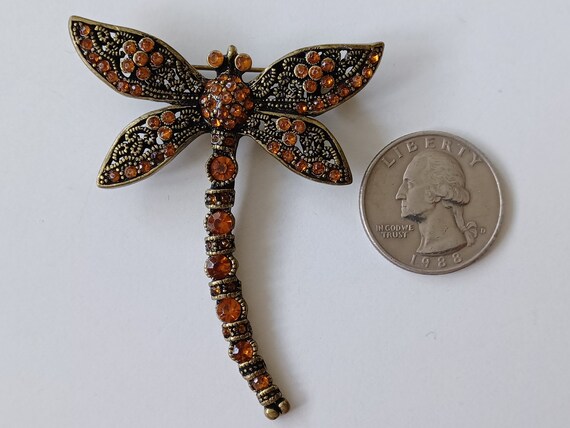 Beautiful Sparkling Dragonfly Pin Brooch - image 4