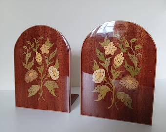 Beautiful Sorrento Marquetry  Bookends