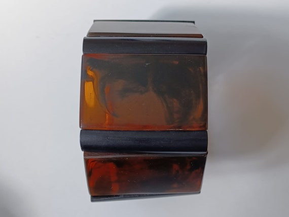 Supersized Elasticated Panel Bracelet in FauxTort… - image 7