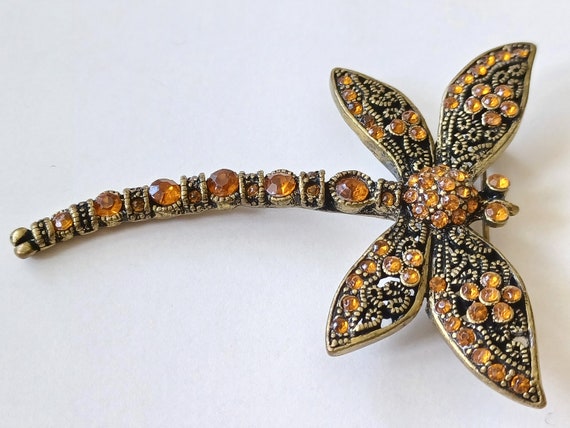 Beautiful Sparkling Dragonfly Pin Brooch - image 3