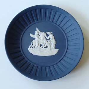 Elegant Dark Blue Wedgwood Plate
