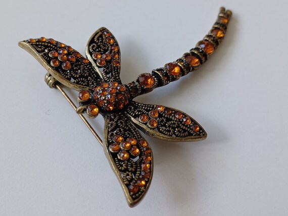 Beautiful Sparkling Dragonfly Pin Brooch - image 7