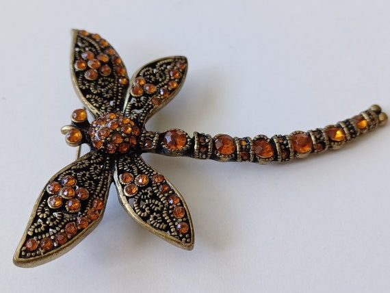 Beautiful Sparkling Dragonfly Pin Brooch - image 1