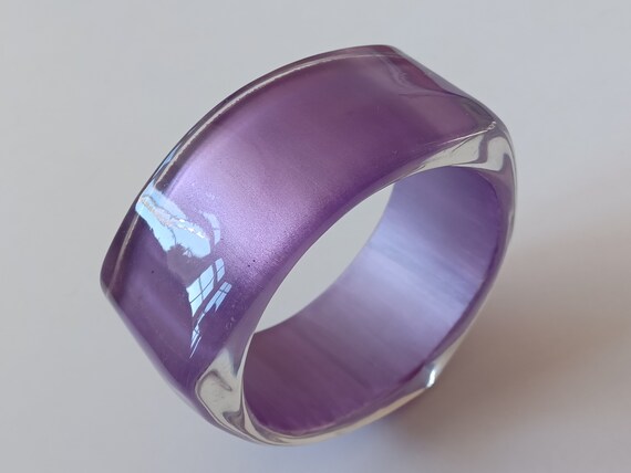 Lovely Lilac Triangular Perspex Bangle - image 6