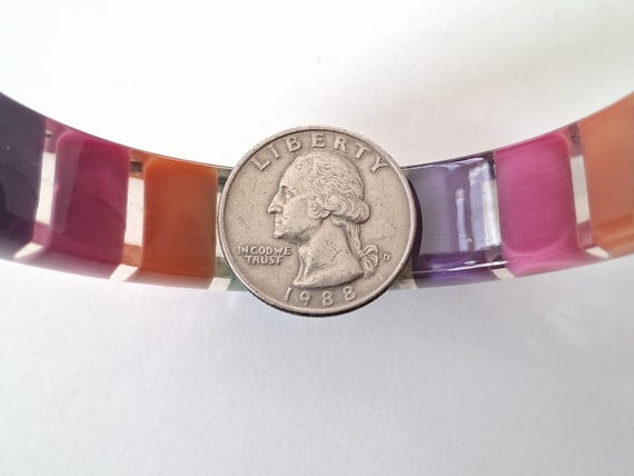 Multicoloured Fun Resin Bangle - image 8