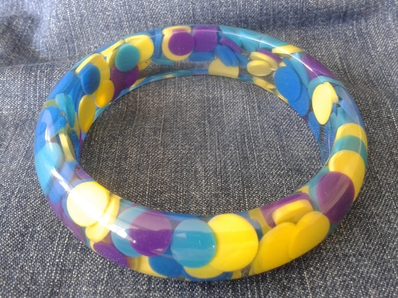 Colourful Perspex Bangle (Large) - image 1