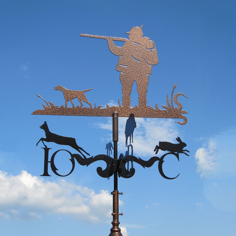 Drawing Weather Vane hunter in DXF and DWG Format Etsy