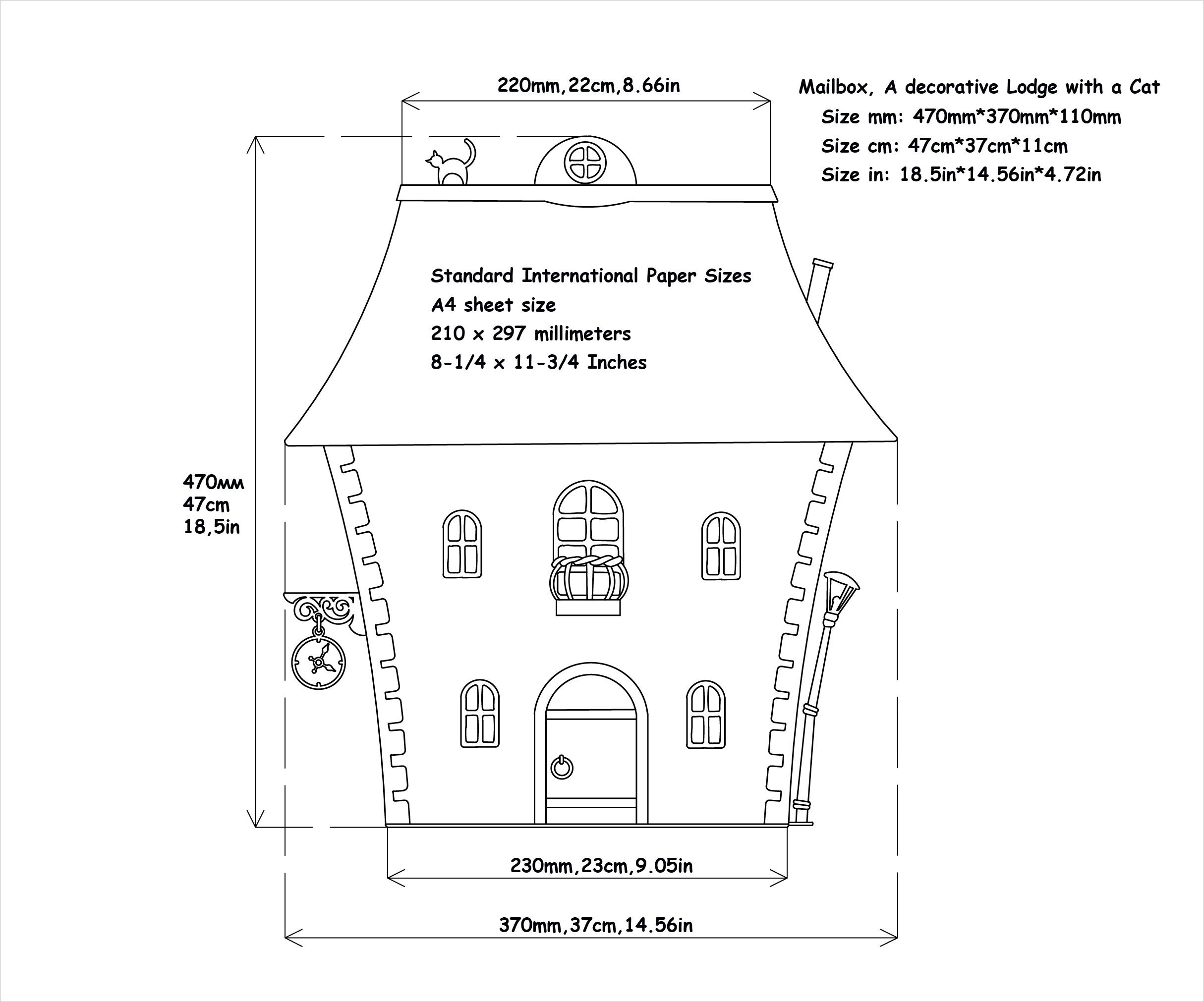 Mailbox House With Cat and Dog Personalized With Number Etsy