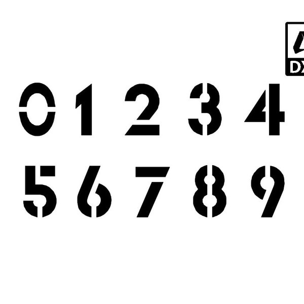 Number Stencil Etsy