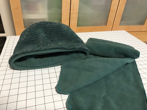 fleece hat with brim