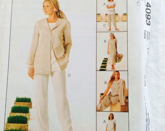 McCalls Easy 4093 Non-Stop Wardrobe Size 16 through 22 -new uncut. Classic, free shipping