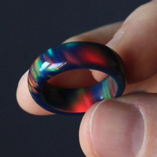 Opal Wedding Band, October Birthstone Ring, Opal shops Engagement Ring, - 4 color combinations - Available in all sizes