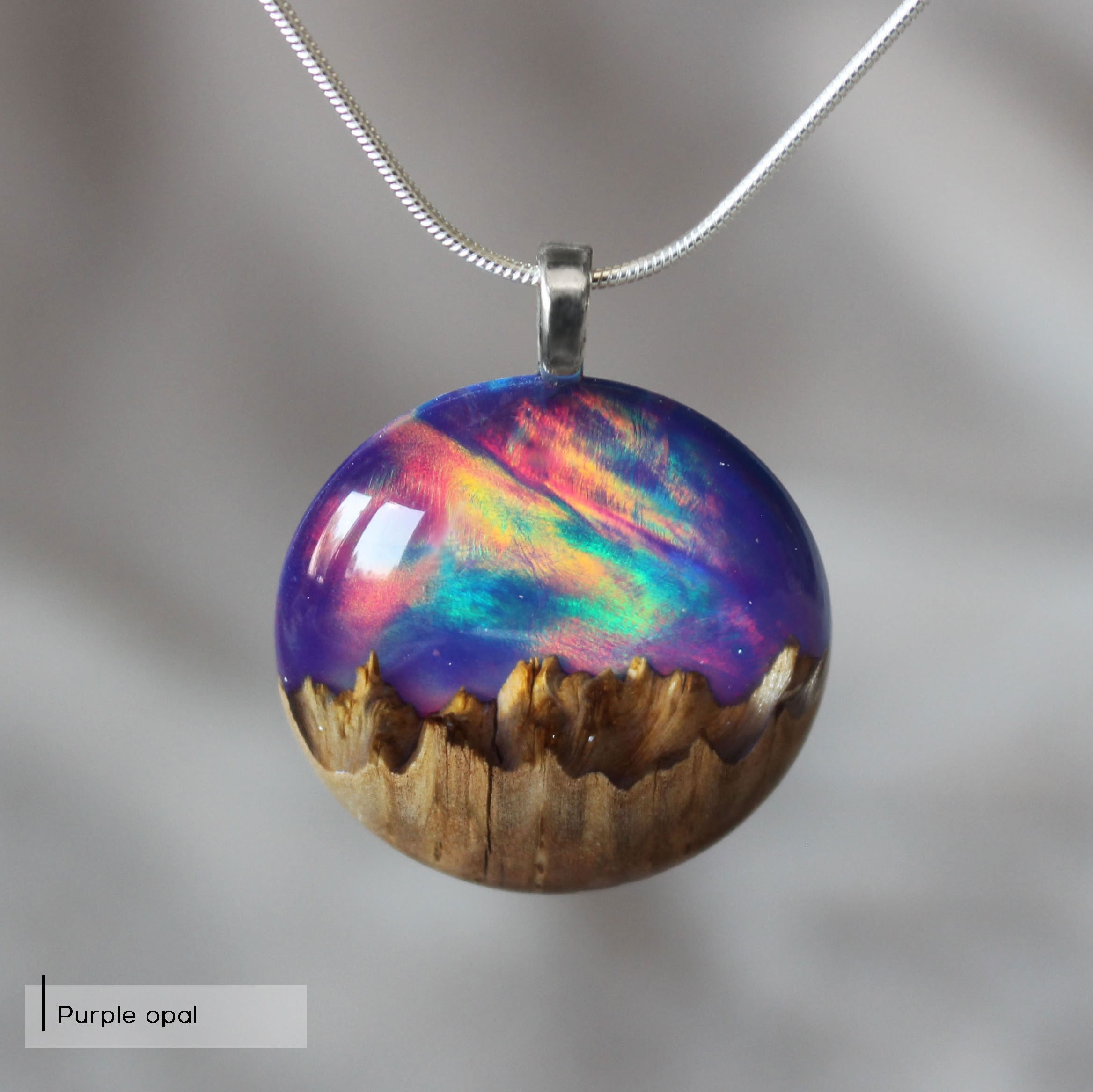 Aurora Borealis Resin Jewelry Northern Lights Wood Resin | Etsy