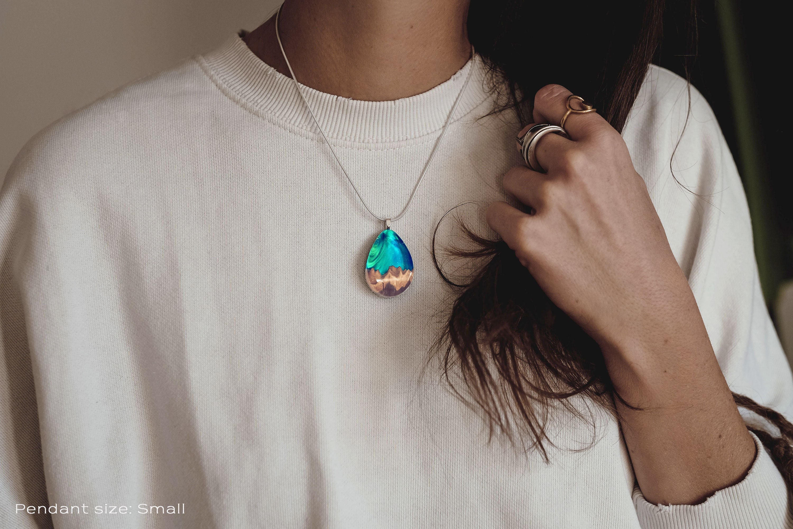 Necklace Aurora Borealis Pendant 
