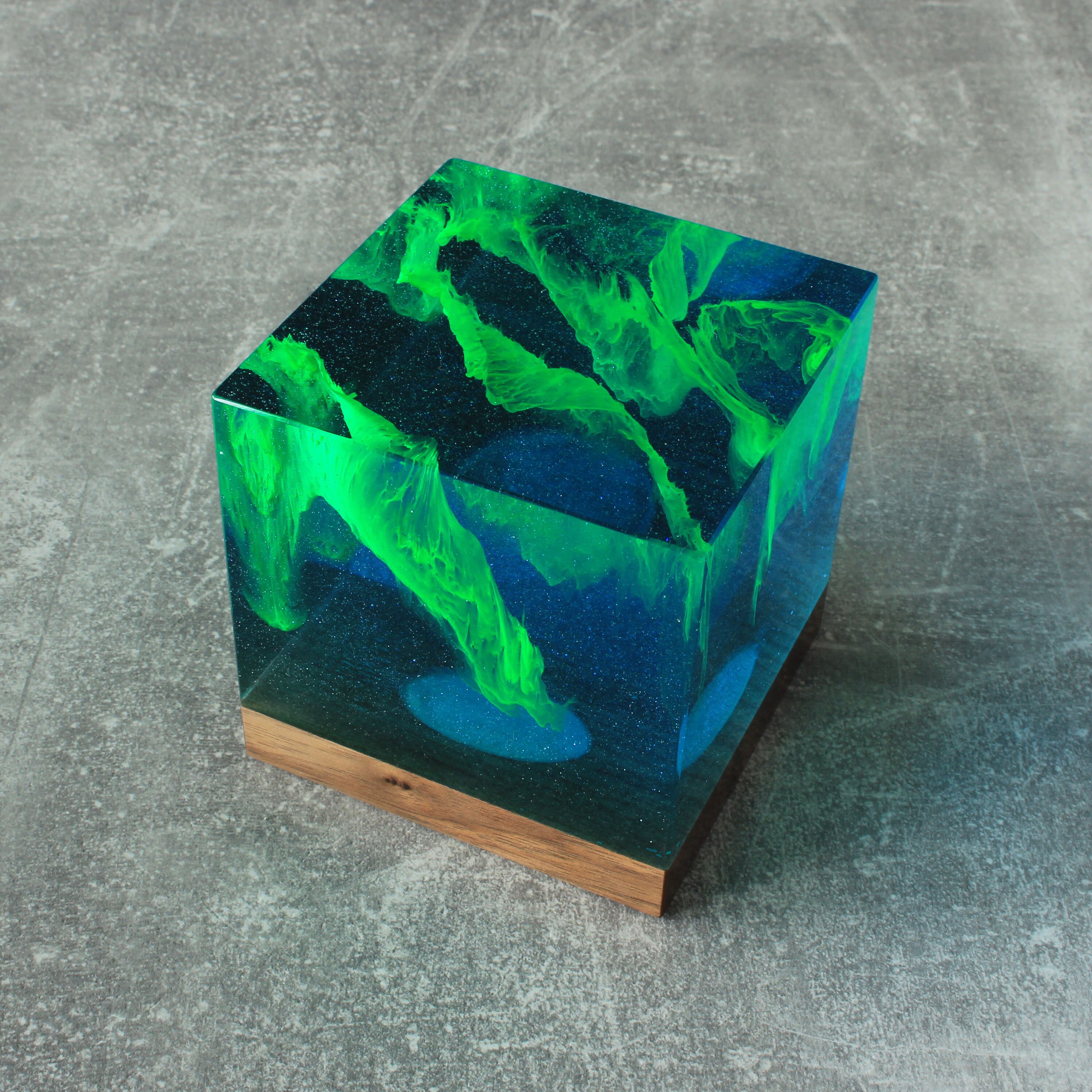 Aurora Decor Resin and Wood Decor Ambient Night Light Resin Etsy UK