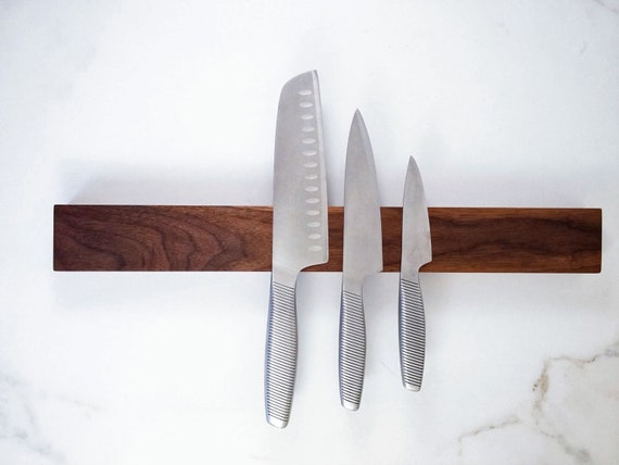 Acrylic Knife Holder for Wall,Modern Clear Knife Strip Bar Rack  Hanger,Kitchen Knife Scissors Utensil Tool Storage Organizer