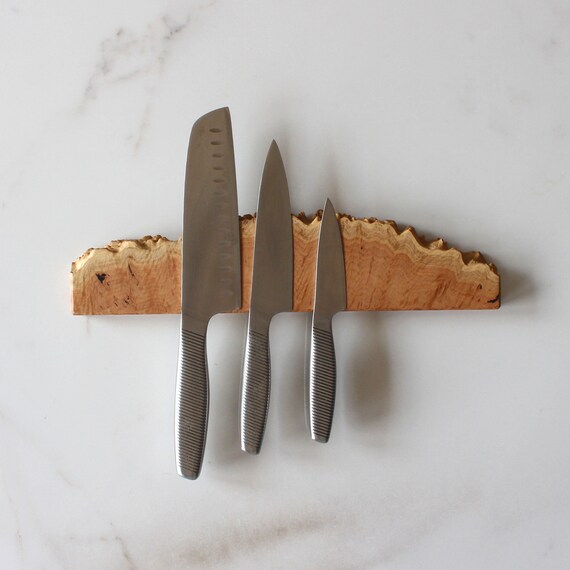 Wooden Knife Holder Wall Mounted Knife Etsy