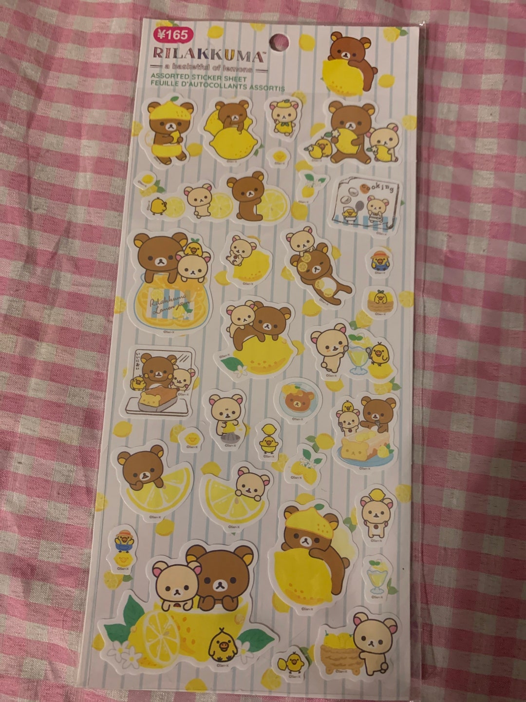 Sanx Rilakkuma Lemon Sticker Sheet Etsy
