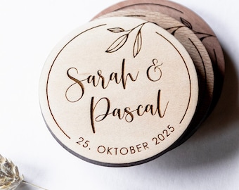 Save the Date Wedding Magnet made of wood, wedding decoration, personalized guest gifts