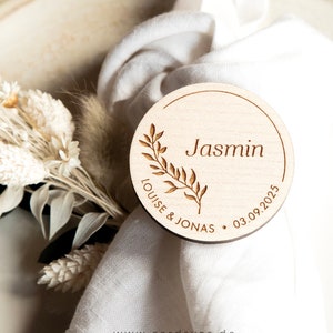 Segnaposto in legno con magnete, regalo personalizzato per gli ospiti, matrimonio, JGA, battesimo