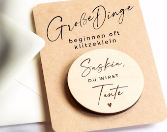 You're going to be an aunt gift, pregnancy announce card with magnet