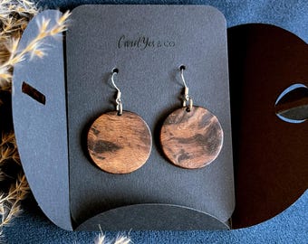 Wooden earrings, lightweight earrings, small Christmas gift