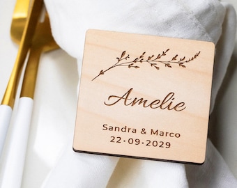 Personalized wooden name tags | Wedding place cards | Magnetic place cards | Wedding favors | Wedding decor