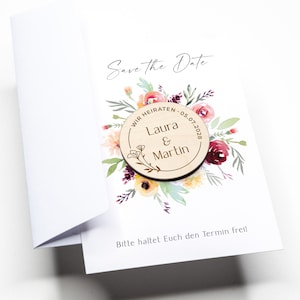 Enregistrez la carte de date avec aimant, bois d’invitation de mariage, invitations personnalisées