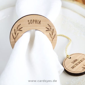 Personalized wedding napkin rings