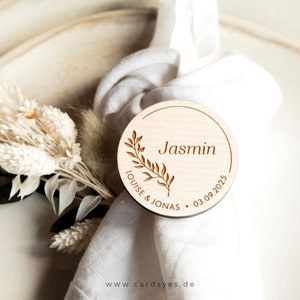 Wooden place card with magnet, personalized guest gift wedding, JGA, baptism