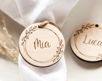 Personalized wooden name plate place card or gift tag