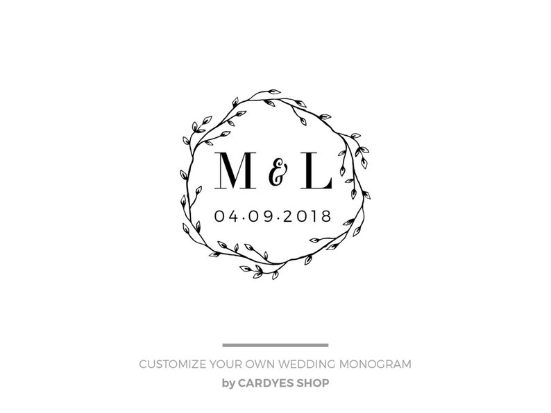Wedding monogram design \u2022 Save the Date Design \u2022 Template