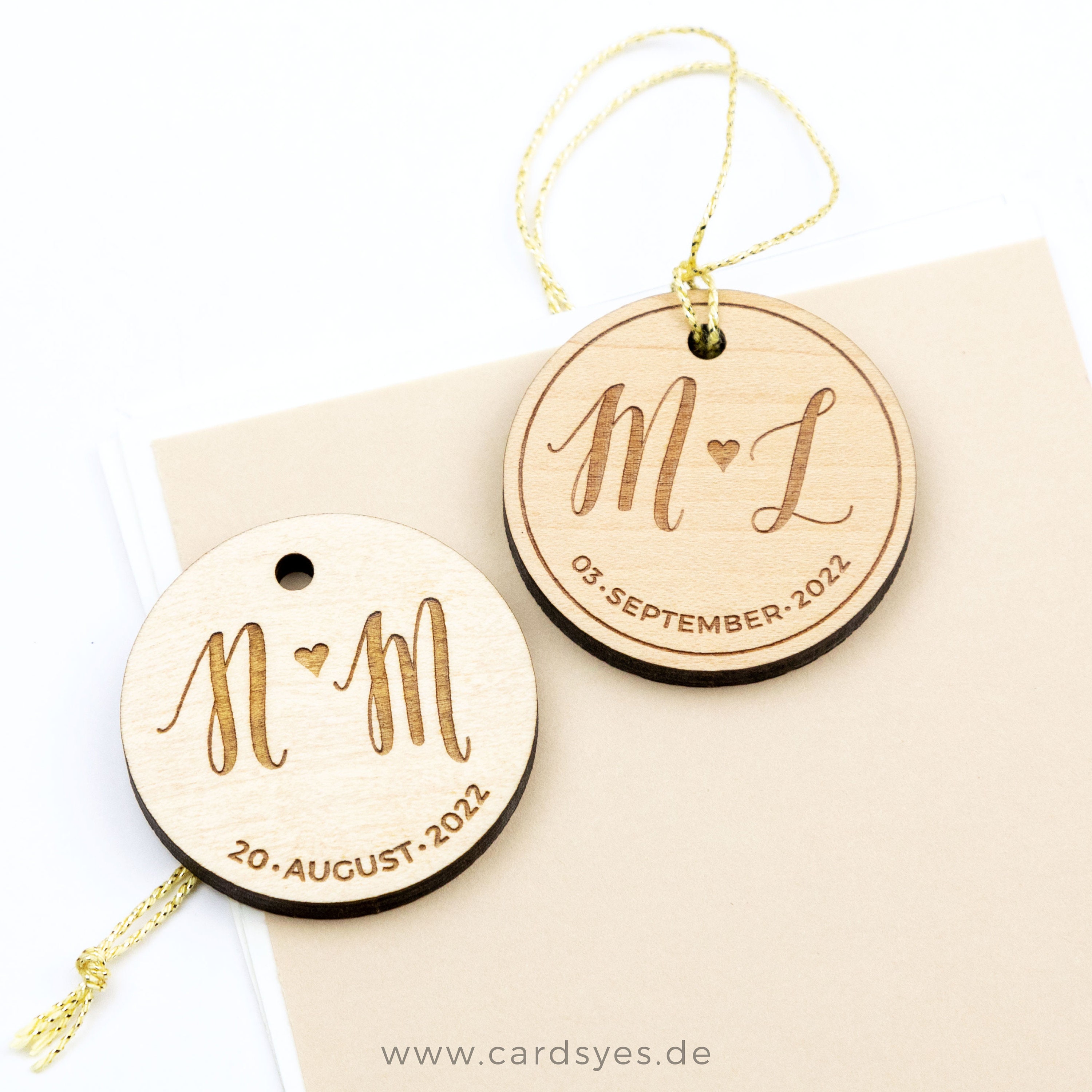 Personalized wooden hang tag wedding favors engraved Etsy
