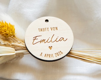 Wooden gift tags personalized wooden tags guest gifts for baptism
