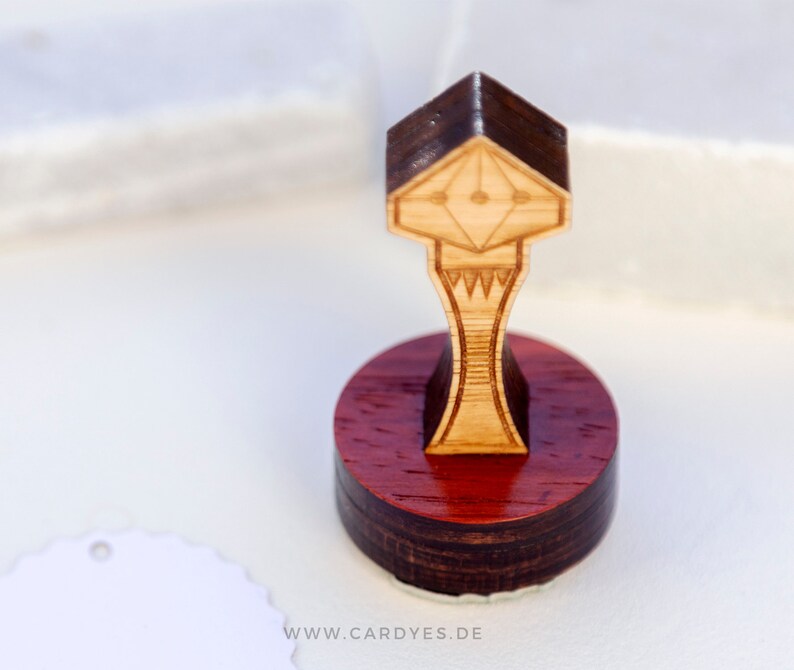 Wedding rubber stamp with calligraphy initials
